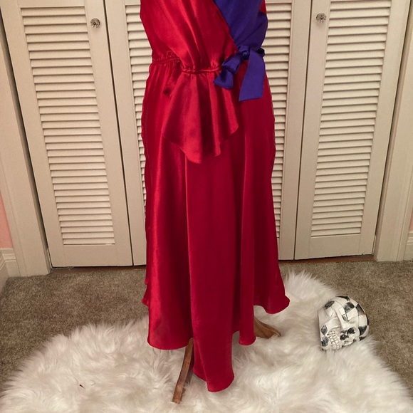 Vintage 80s Gold Label Victoria’s Secret red & purple Dress - Picture 16 of 16